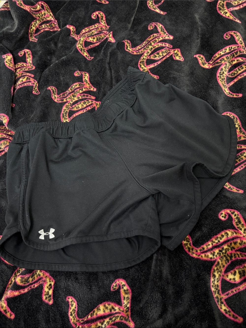 Under Armour Black Women's Running Shorts with Reflective Logo